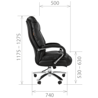 Компьютерное кресло Chairman 405 для руководителя, экокожа, черный
