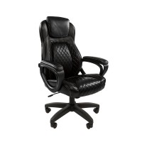 Компьютерное кресло Chairman 432 для руководителя, обивка: искусственная кожа, цвет: черный