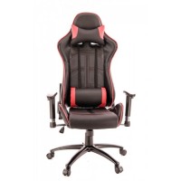 Компьютерное кресло Everprof Lotus S10 игровое, обивка: искусственная кожа, цвет: черный/красный