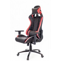 Компьютерное кресло Everprof Lotus S11 игровое, обивка: искусственная кожа, цвет: красный/черный
