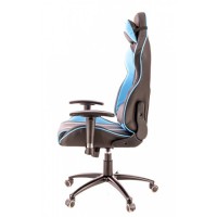 Компьютерное кресло Everprof Lotus S16 игровое, обивка: искусственная кожа, цвет: голубой/черный