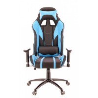 Компьютерное кресло Everprof Lotus S16 игровое, обивка: искусственная кожа, цвет: голубой/черный