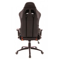 Компьютерное кресло Everprof Lotus S2 игровое, обивка: искусственная кожа, цвет: черный/оранжевый
