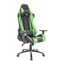 Компьютерное кресло Everprof Lotus S9 игровое, обивка: искусственная кожа, цвет: черный/зеленый